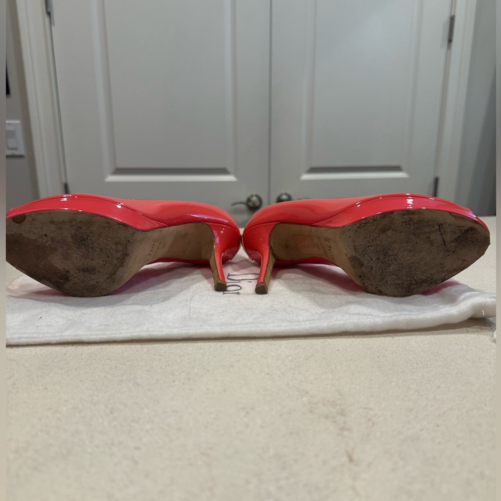 Dior Pink and Red Heels Peep Toe - Picture 6 of 12